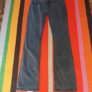 Rose Royce Classic Gray Women's Jeans VGC Size 5/6 With Silver Rose Accents.